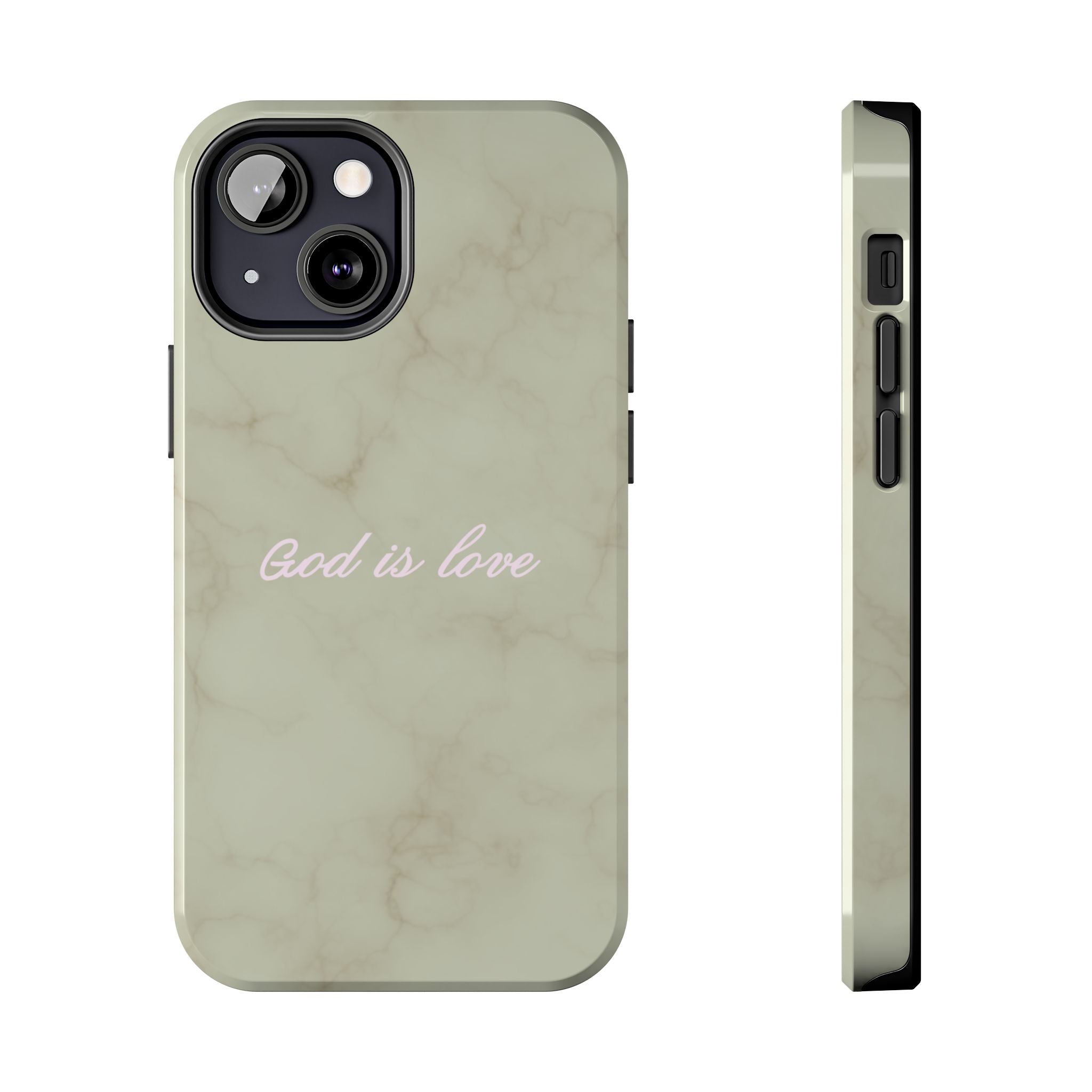 God is love - green marble