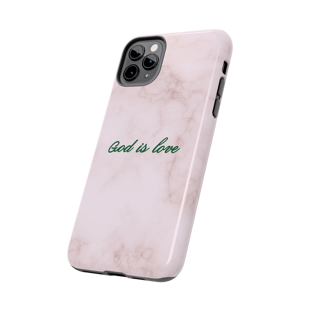 God is love - pink marble