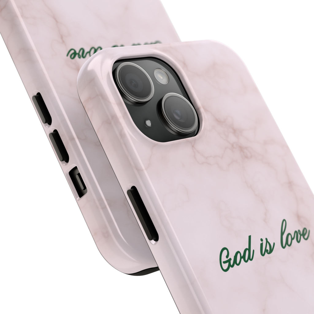 God is love - pink marble