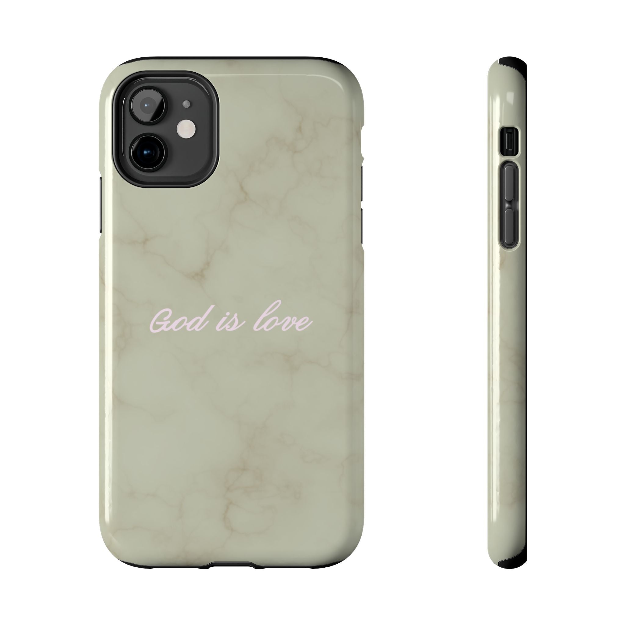 God is love - green marble
