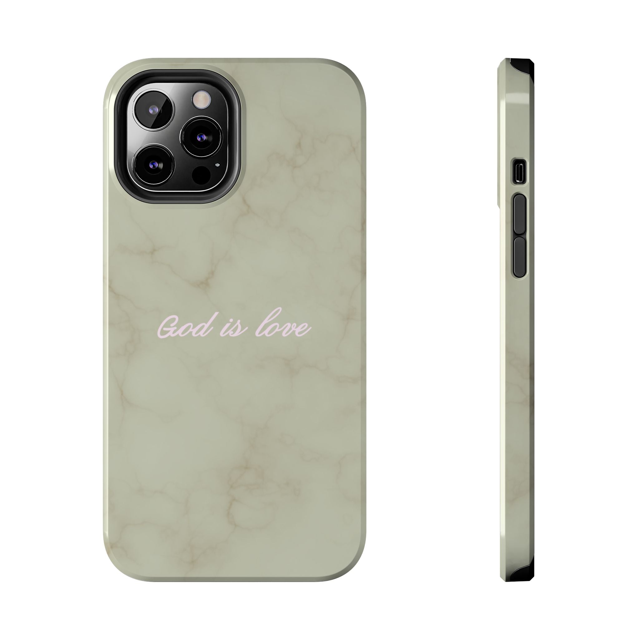 God is love - green marble