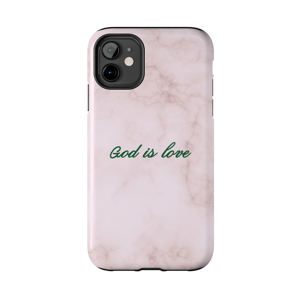 God is love - pink marble