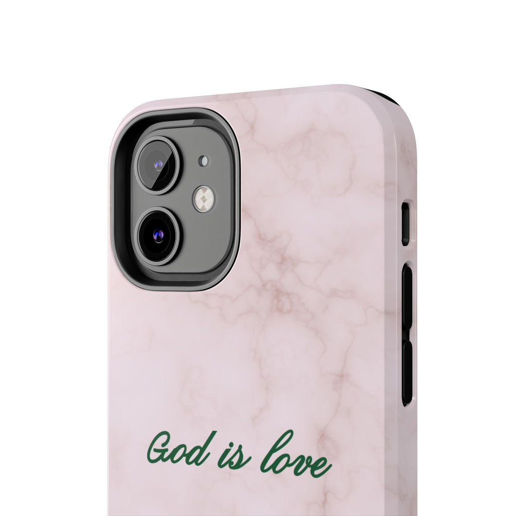 God is love - pink marble