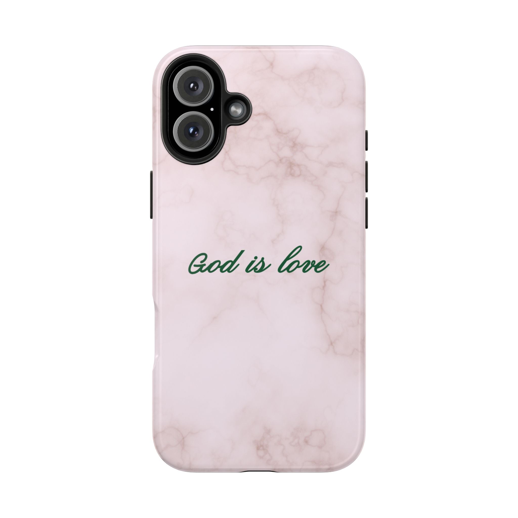 God is love - pink marble