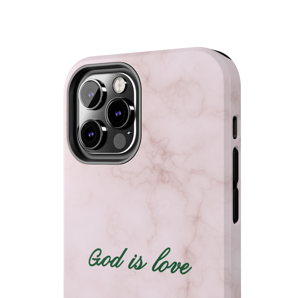 God is love - pink marble