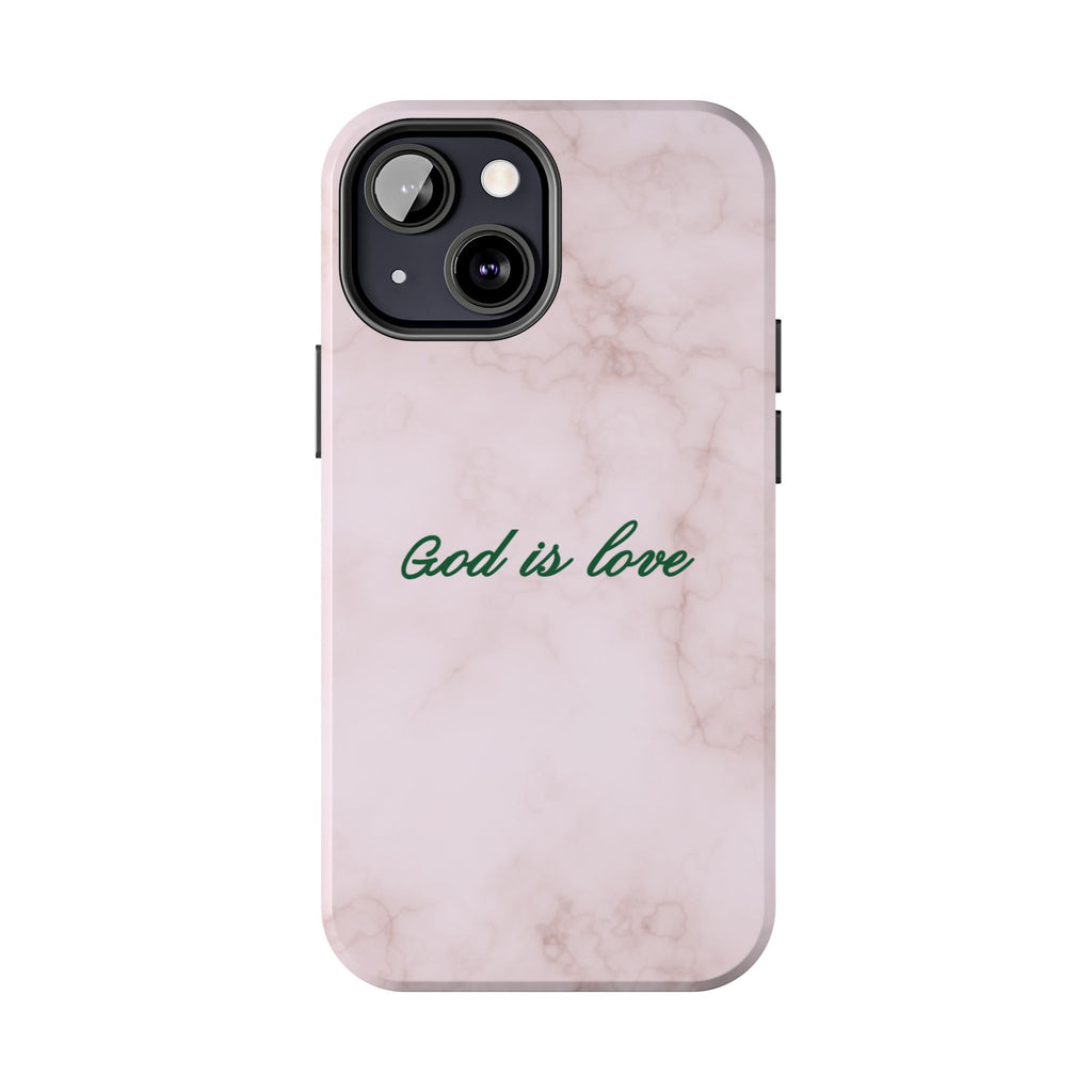 God is love - pink marble