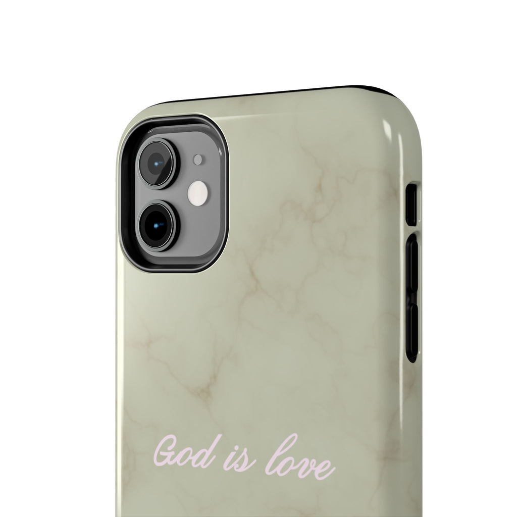 God is love - green marble