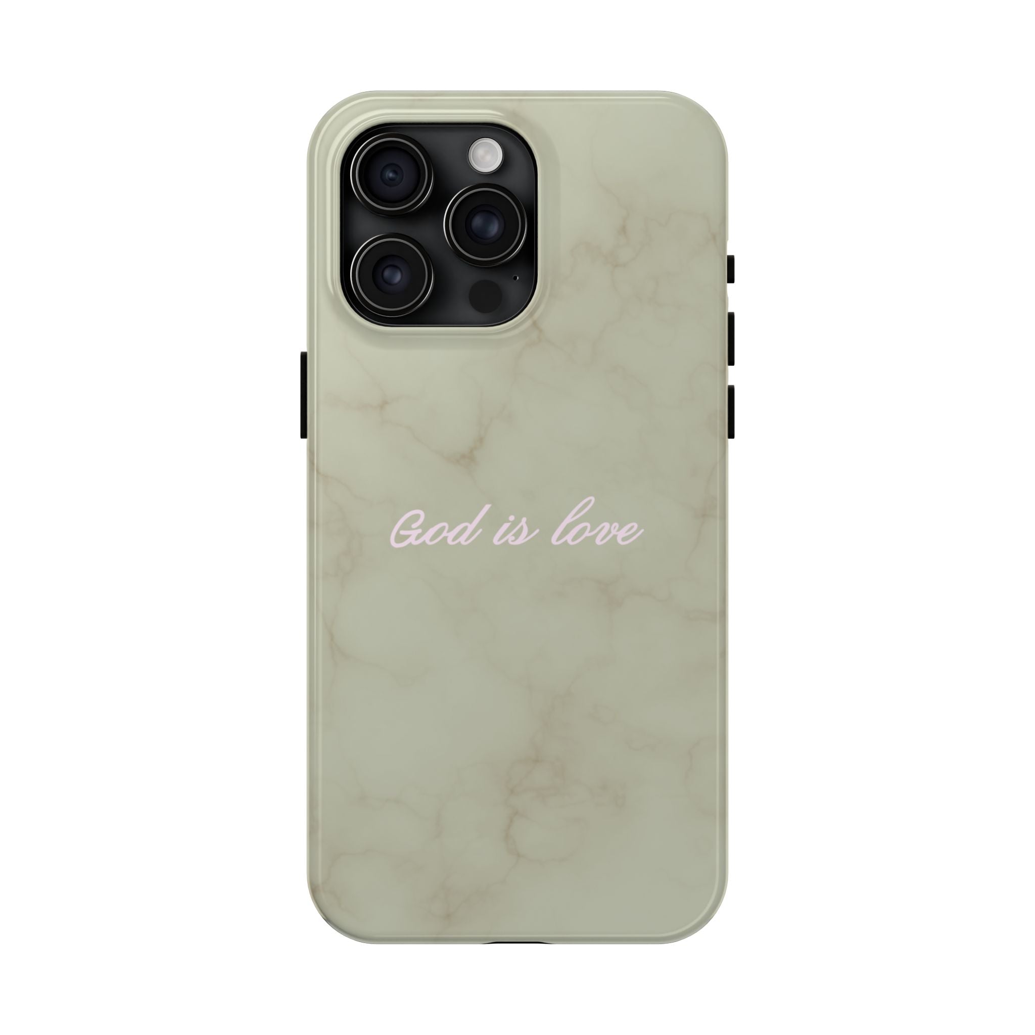 God is love - green marble