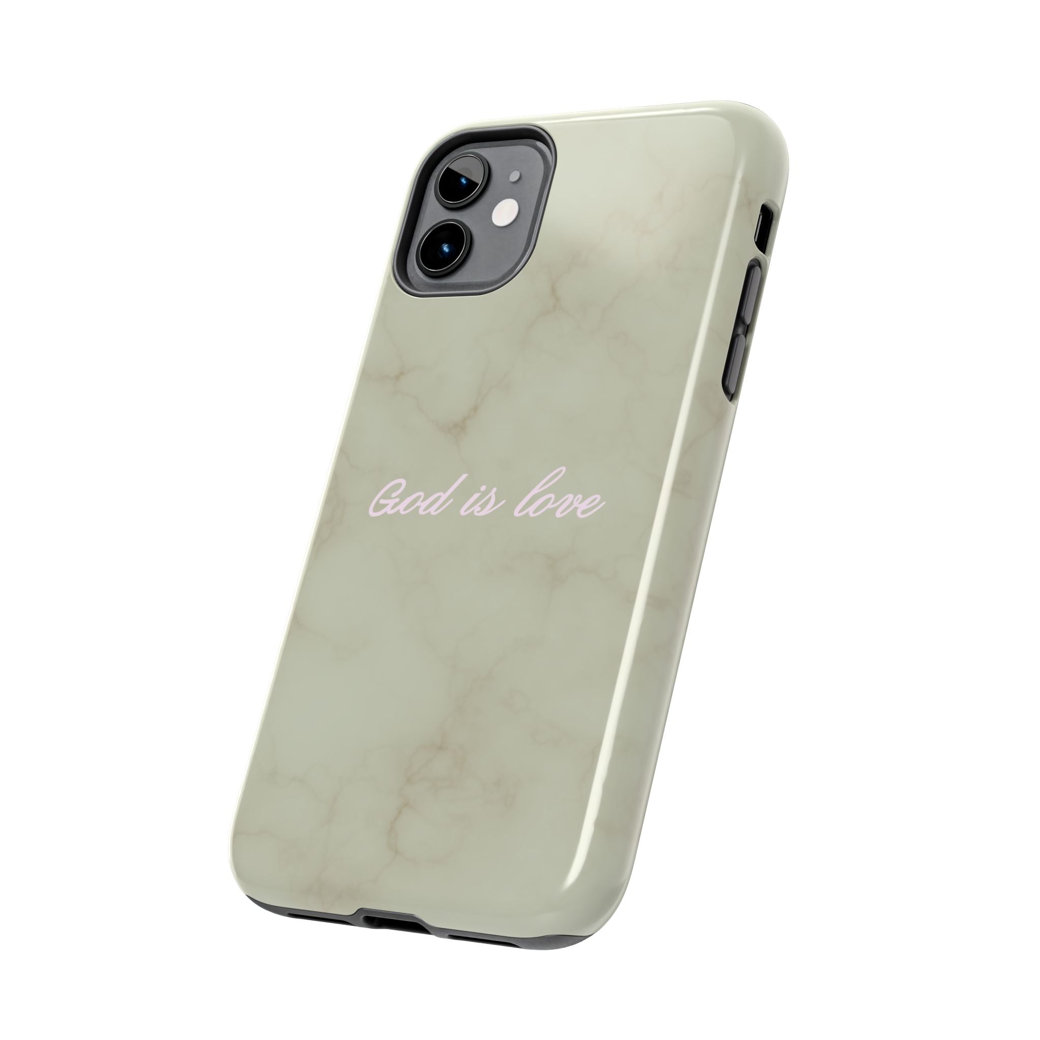 God is love - green marble