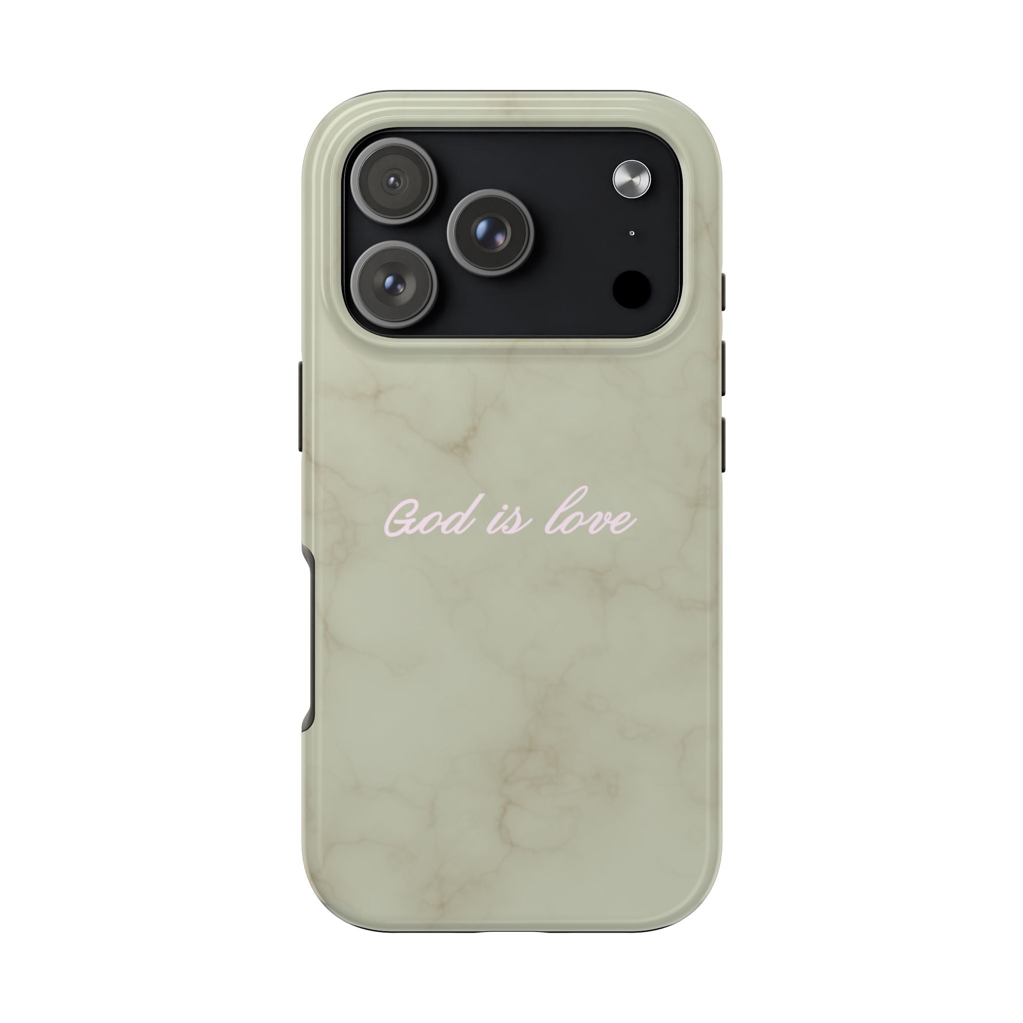 God is love - green marble