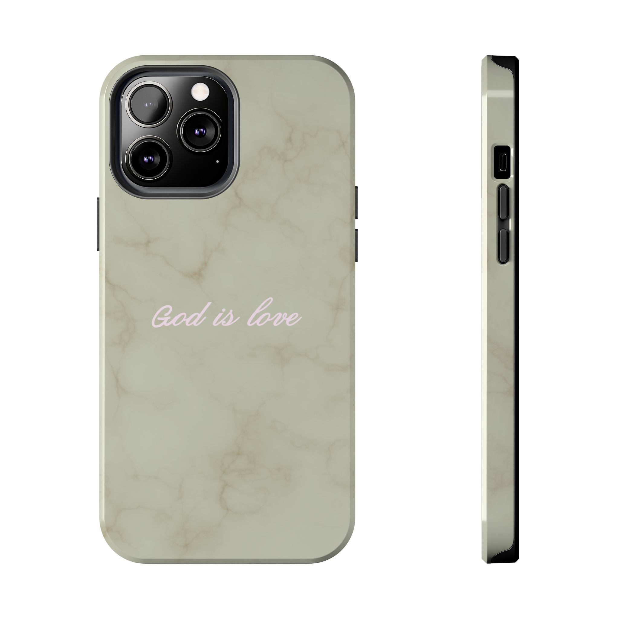 God is love - green marble