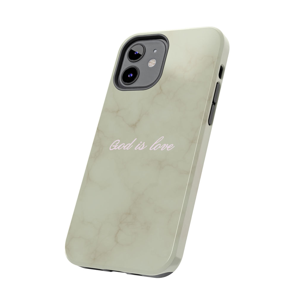 God is love - green marble