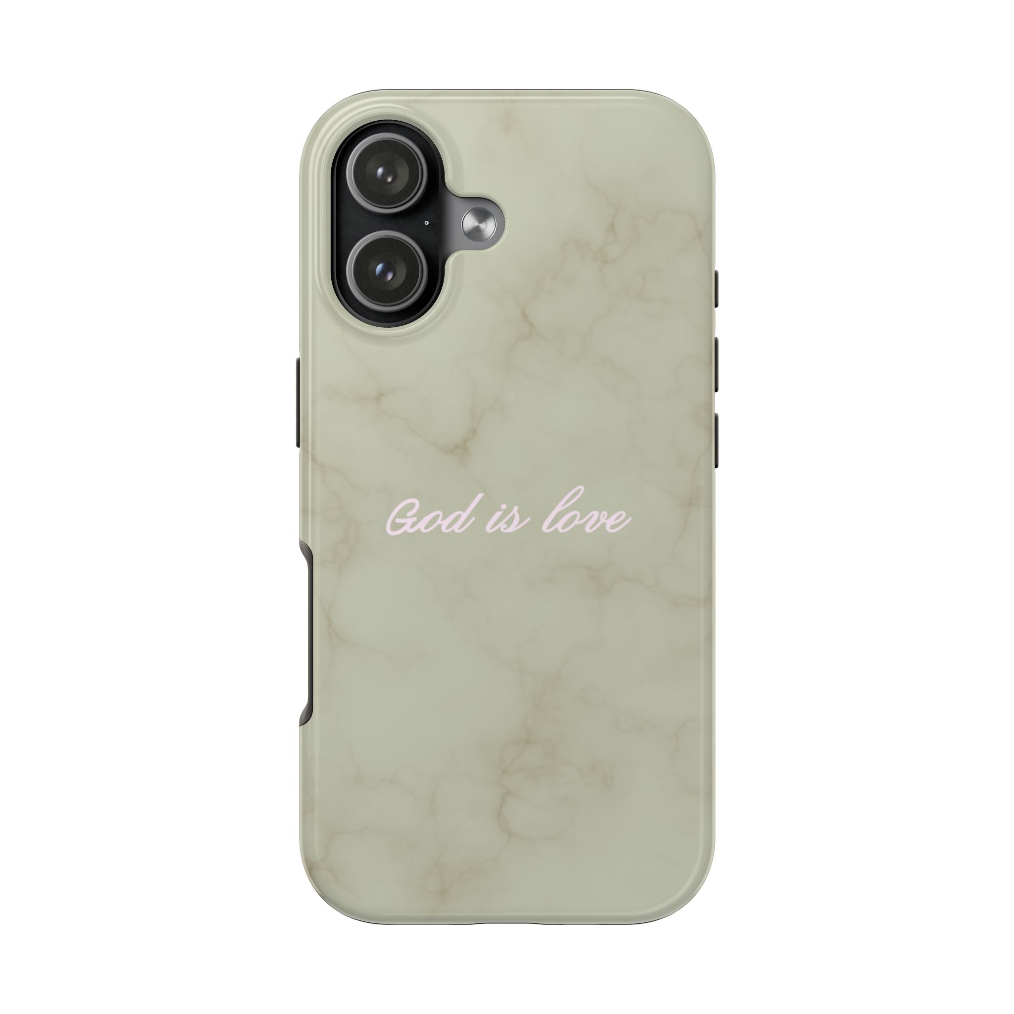 God is love - green marble