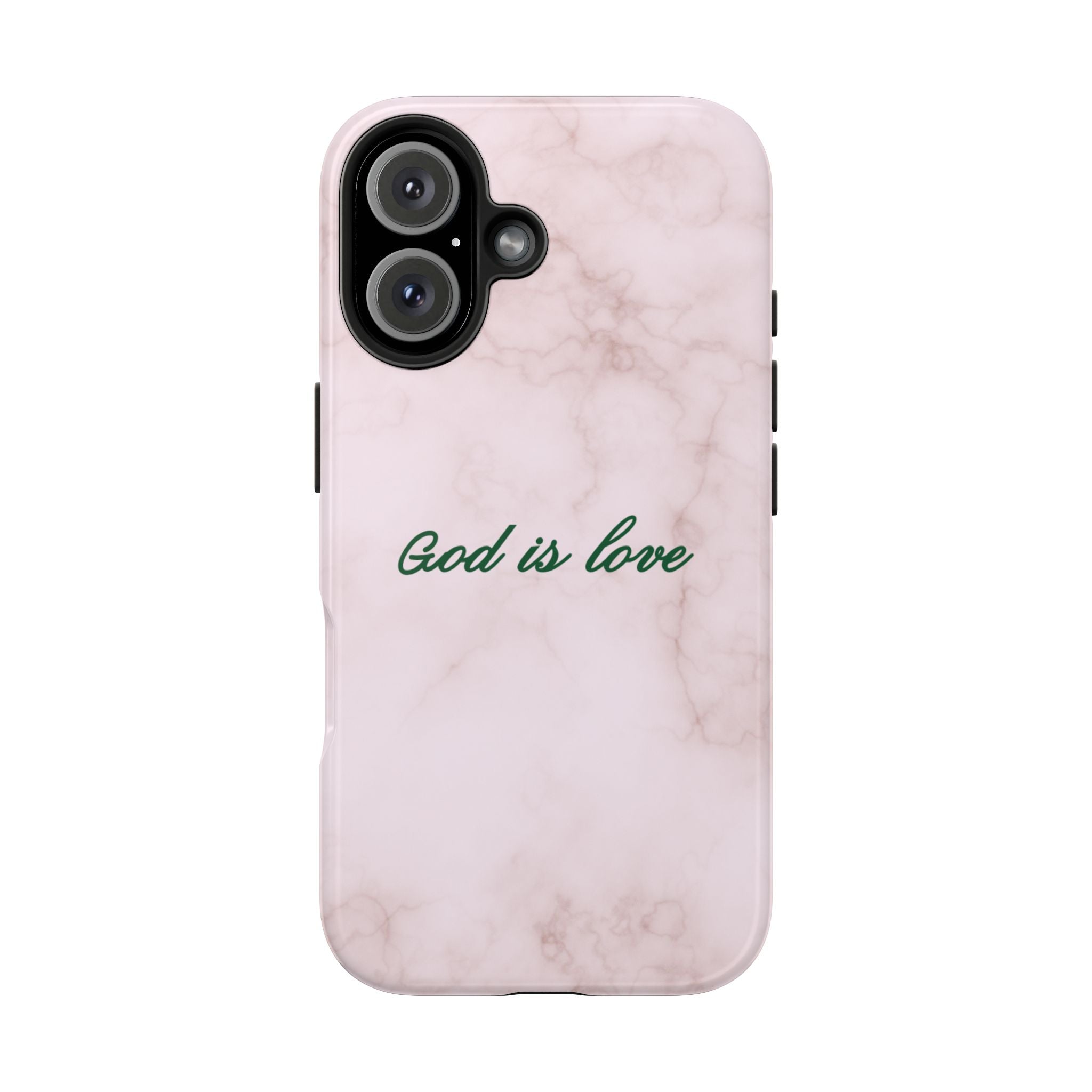 God is love - pink marble