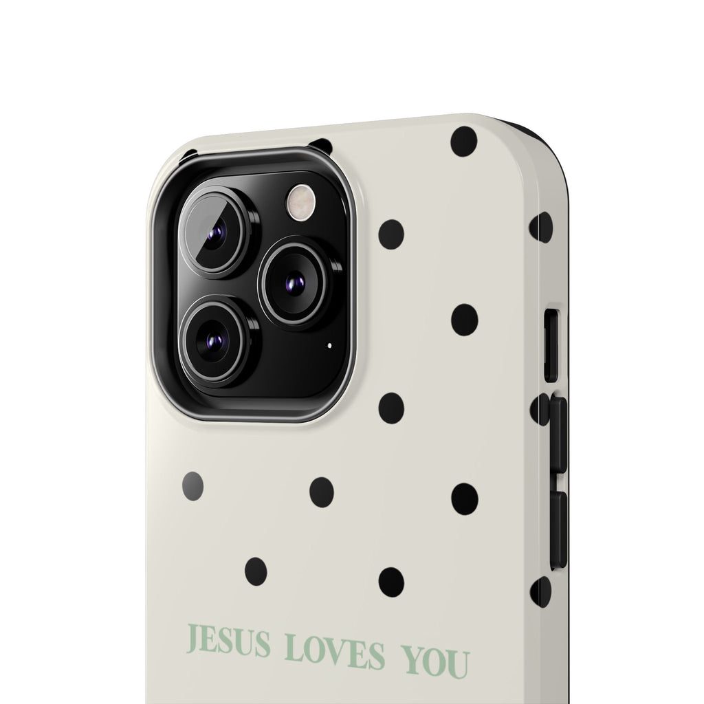 Jesus loves you - poka dots