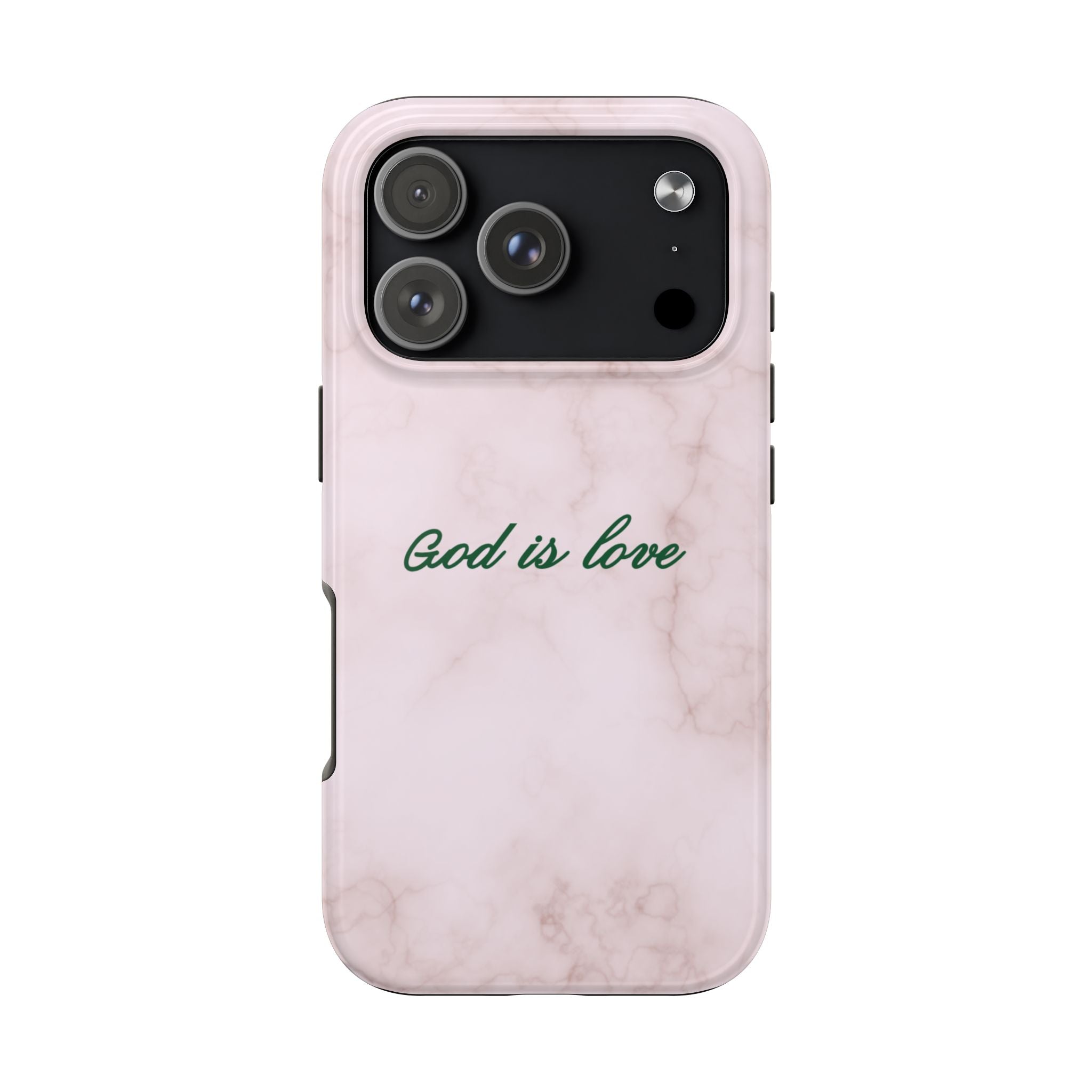 God is love - pink marble