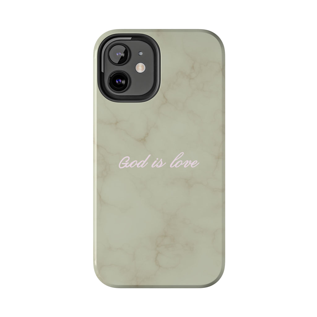 God is love - green marble