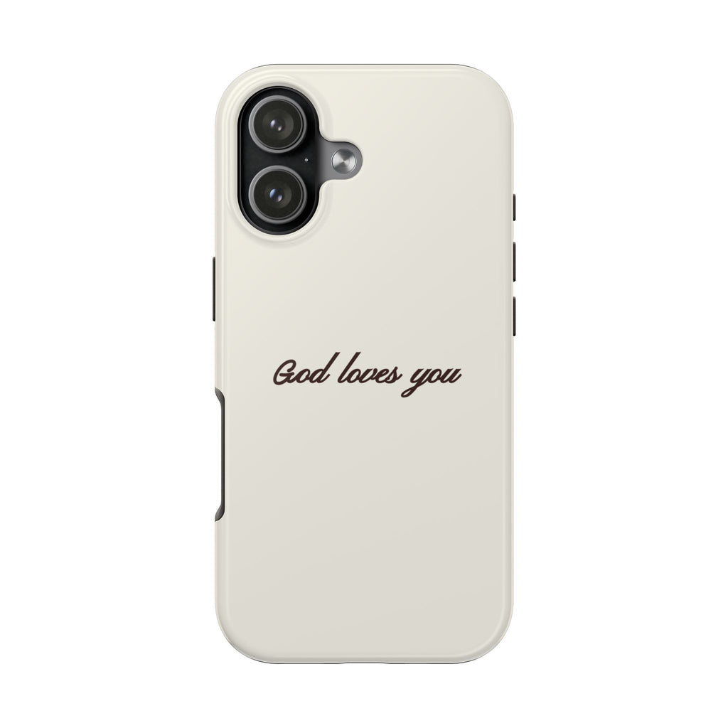 God loves you - creamy brown