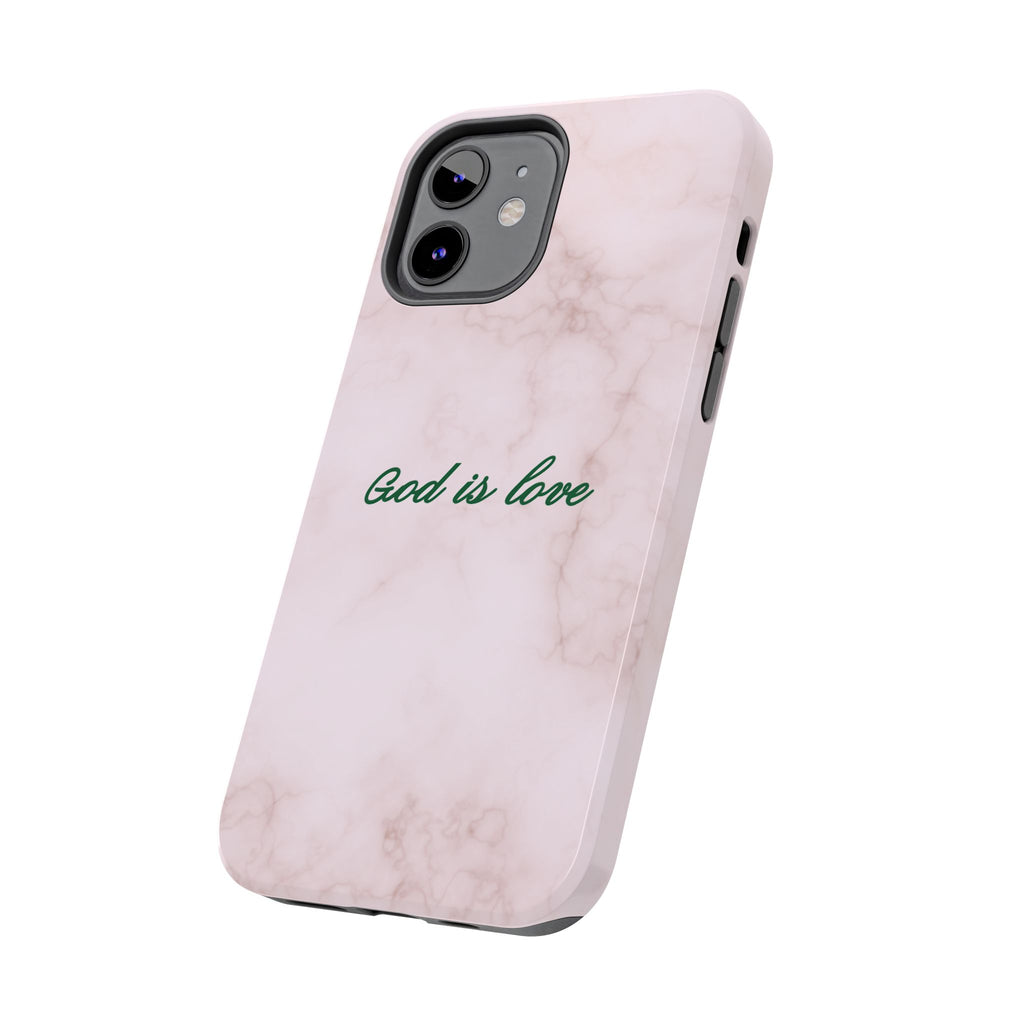 God is love - pink marble