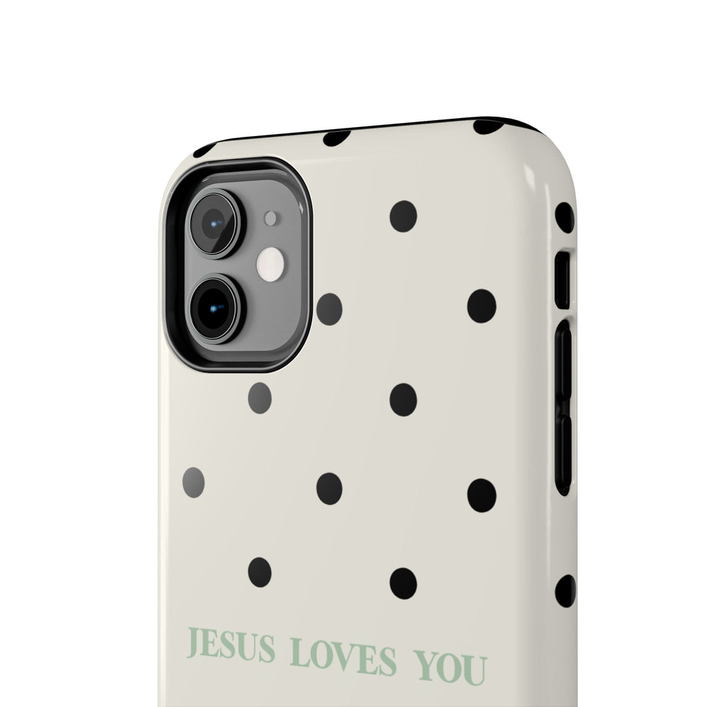 Jesus loves you - poka dots