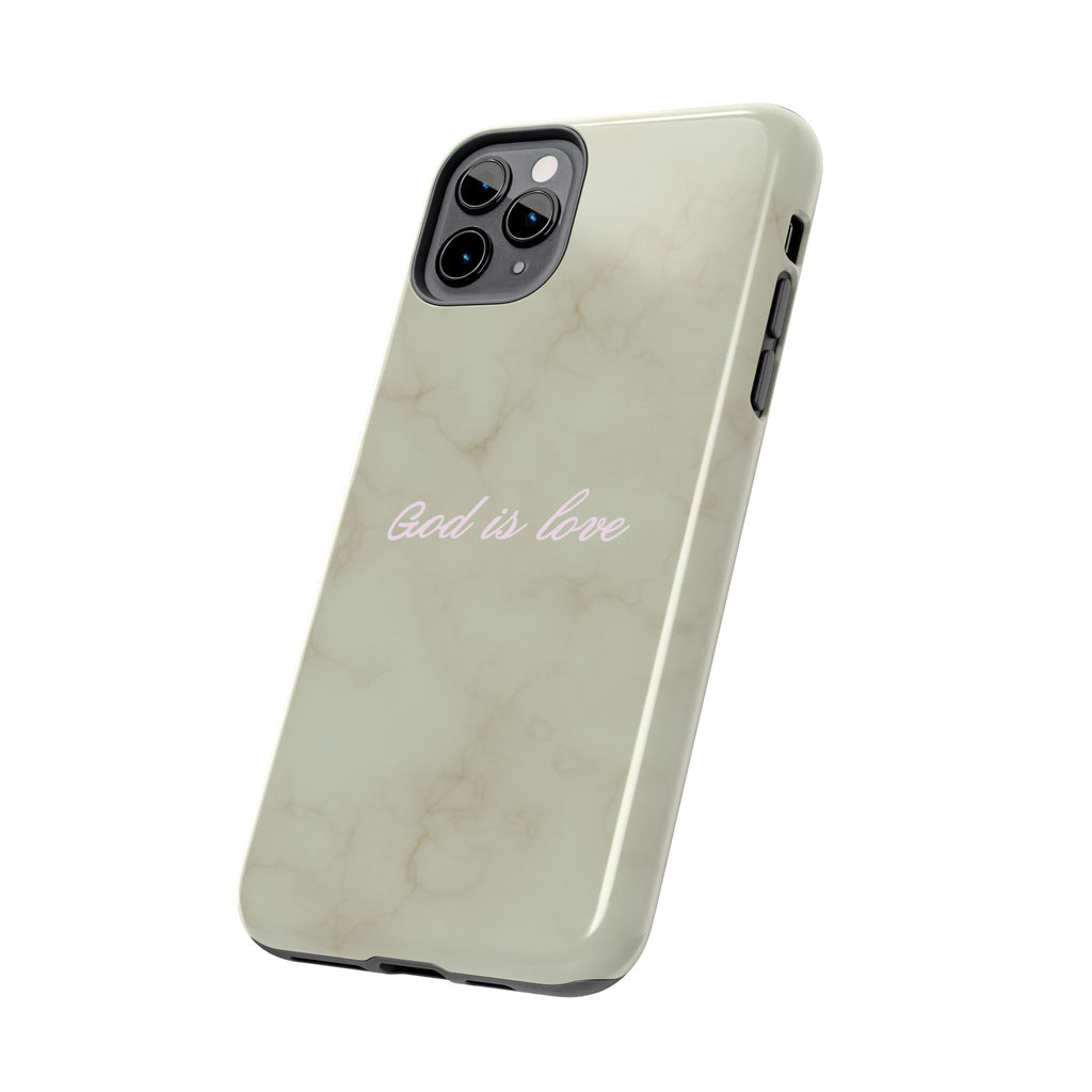 God is love - green marble