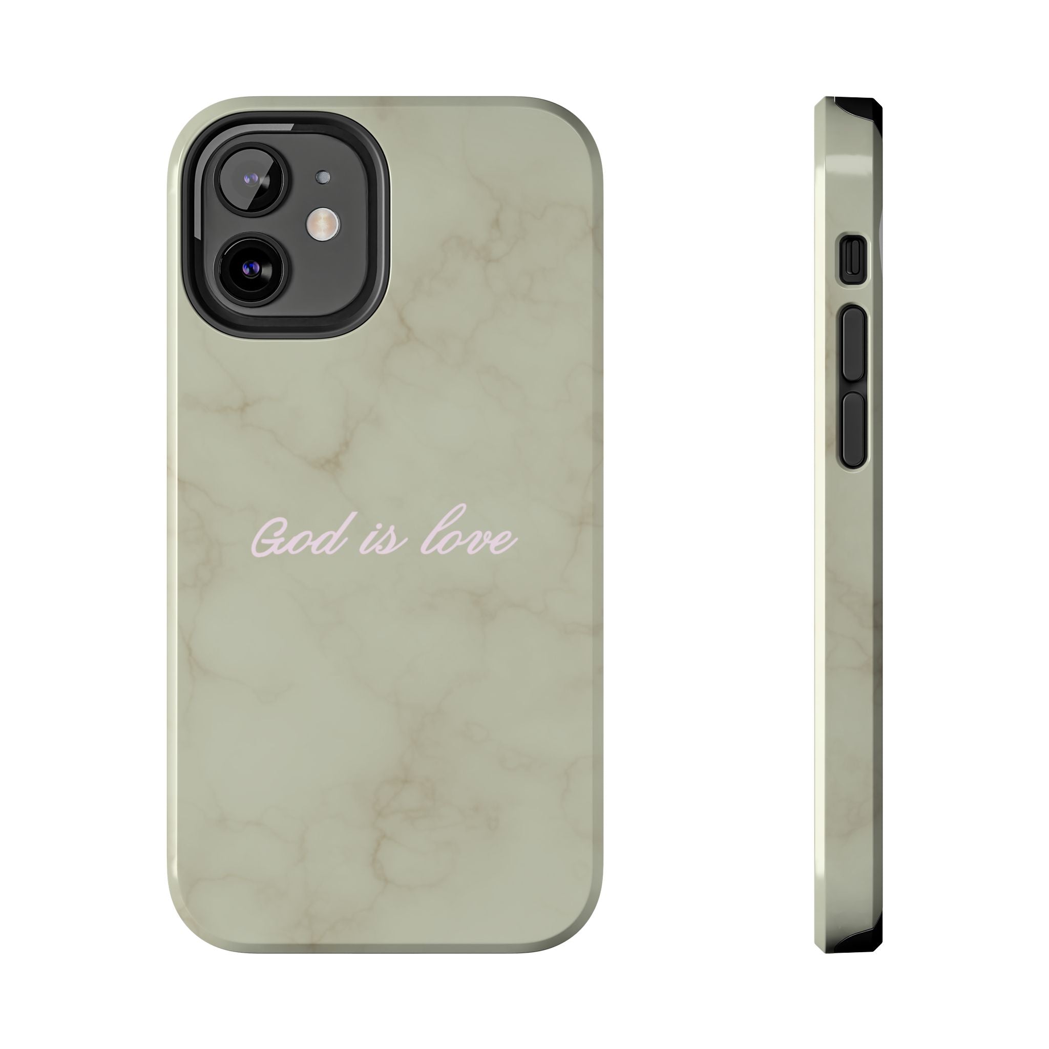 God is love - green marble