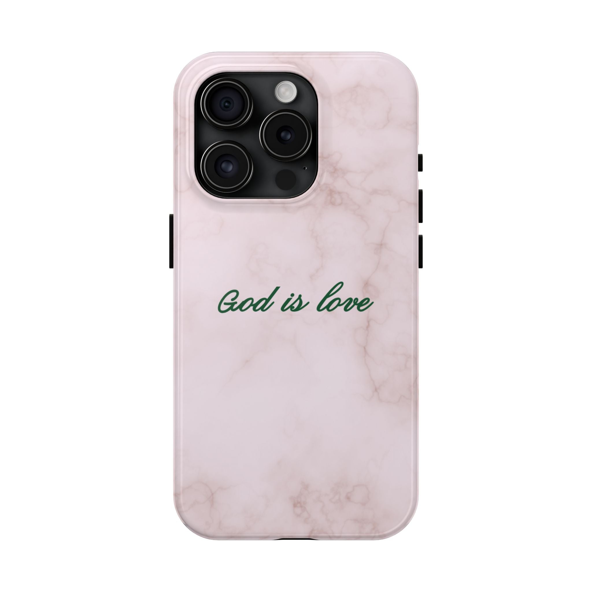 God is love - pink marble