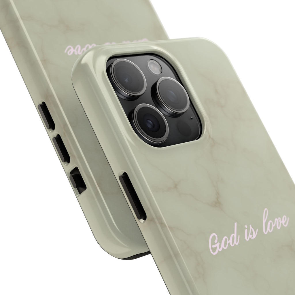 God is love - green marble