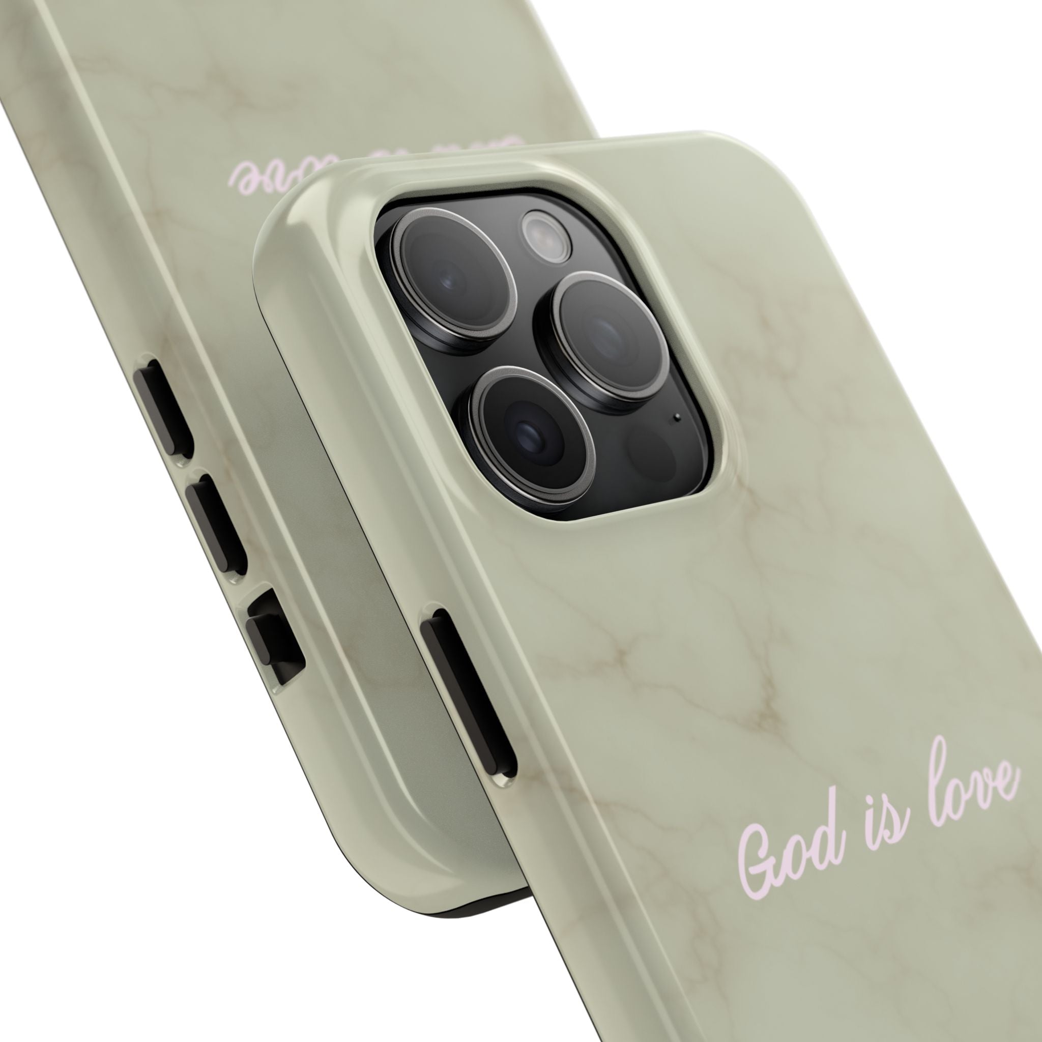 God is love - green marble