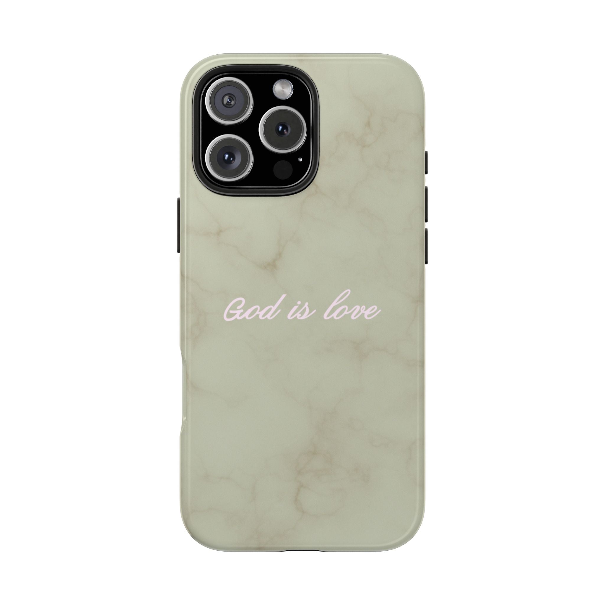 God is love - green marble