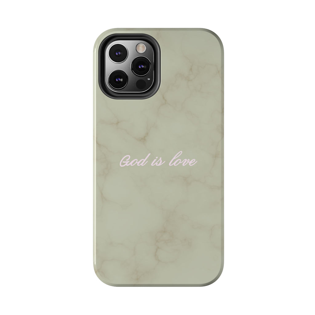 God is love - green marble