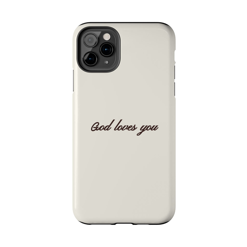 God loves you - creamy brown