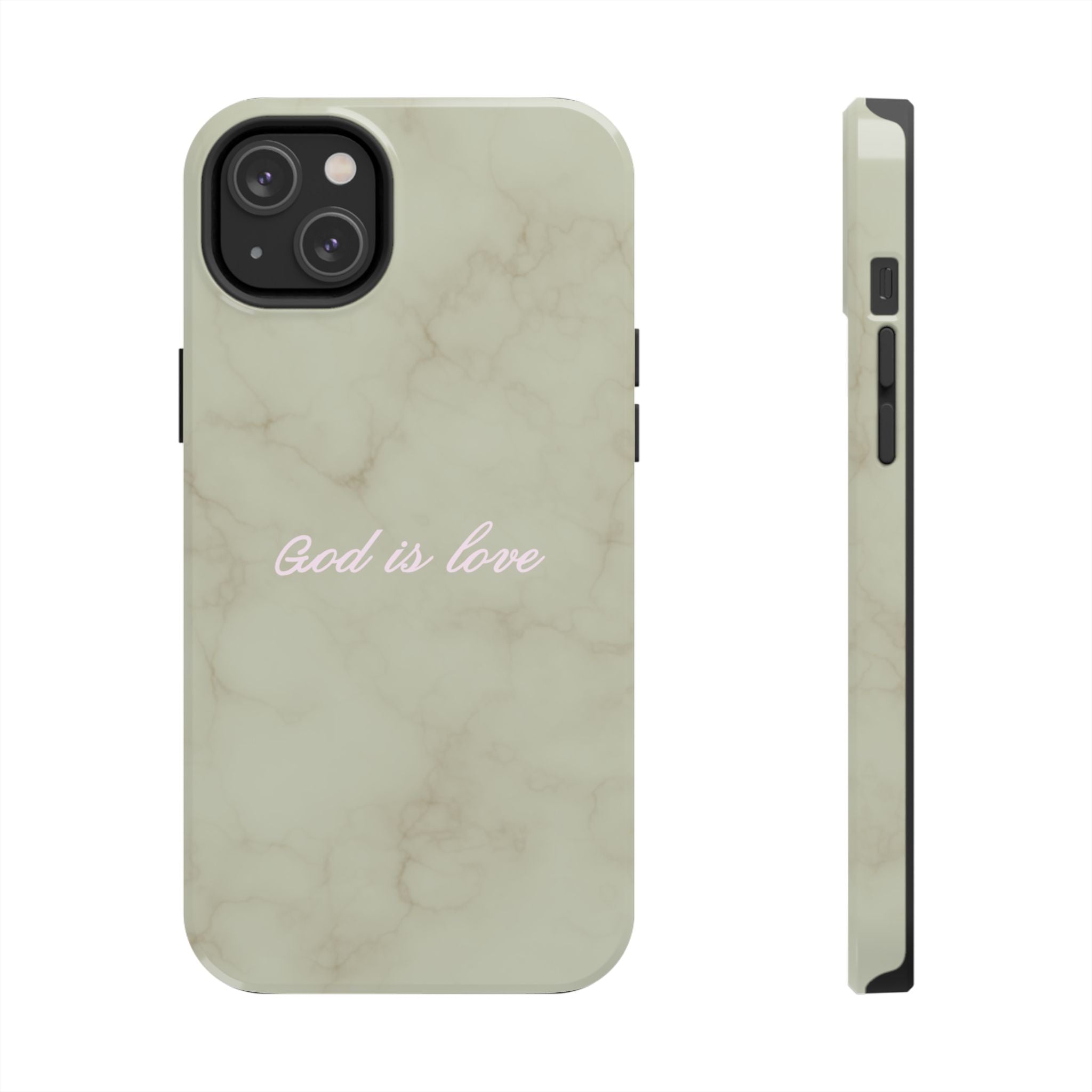 God is love - green marble