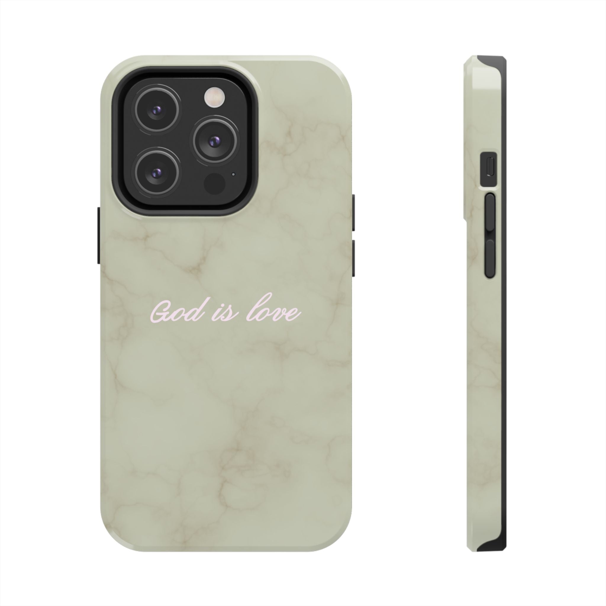 God is love - green marble
