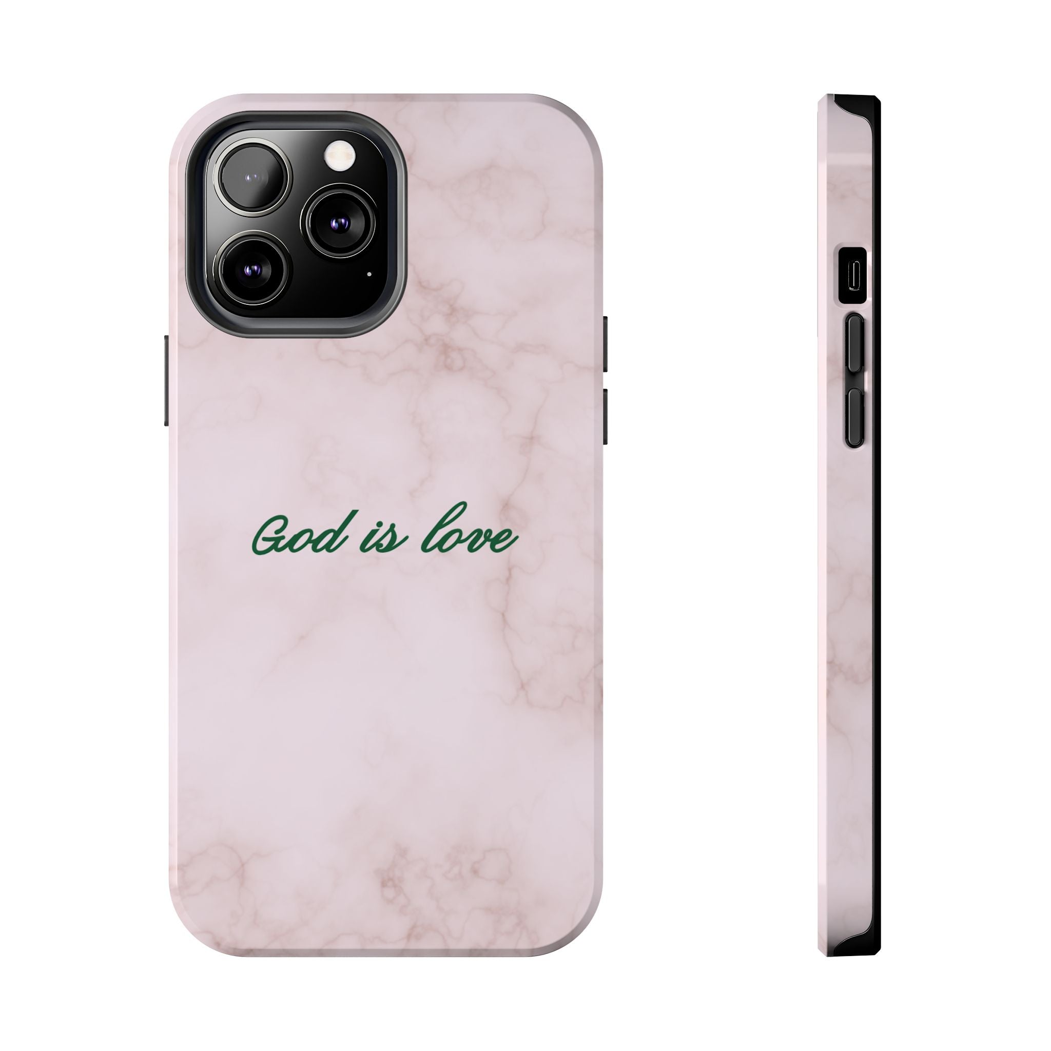 God is love - pink marble