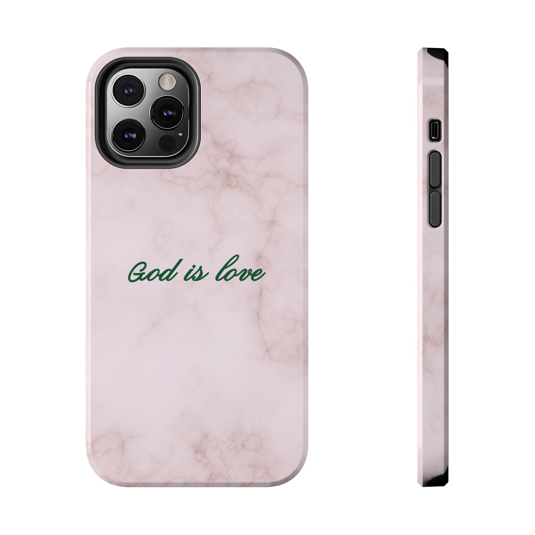 God is love - pink marble