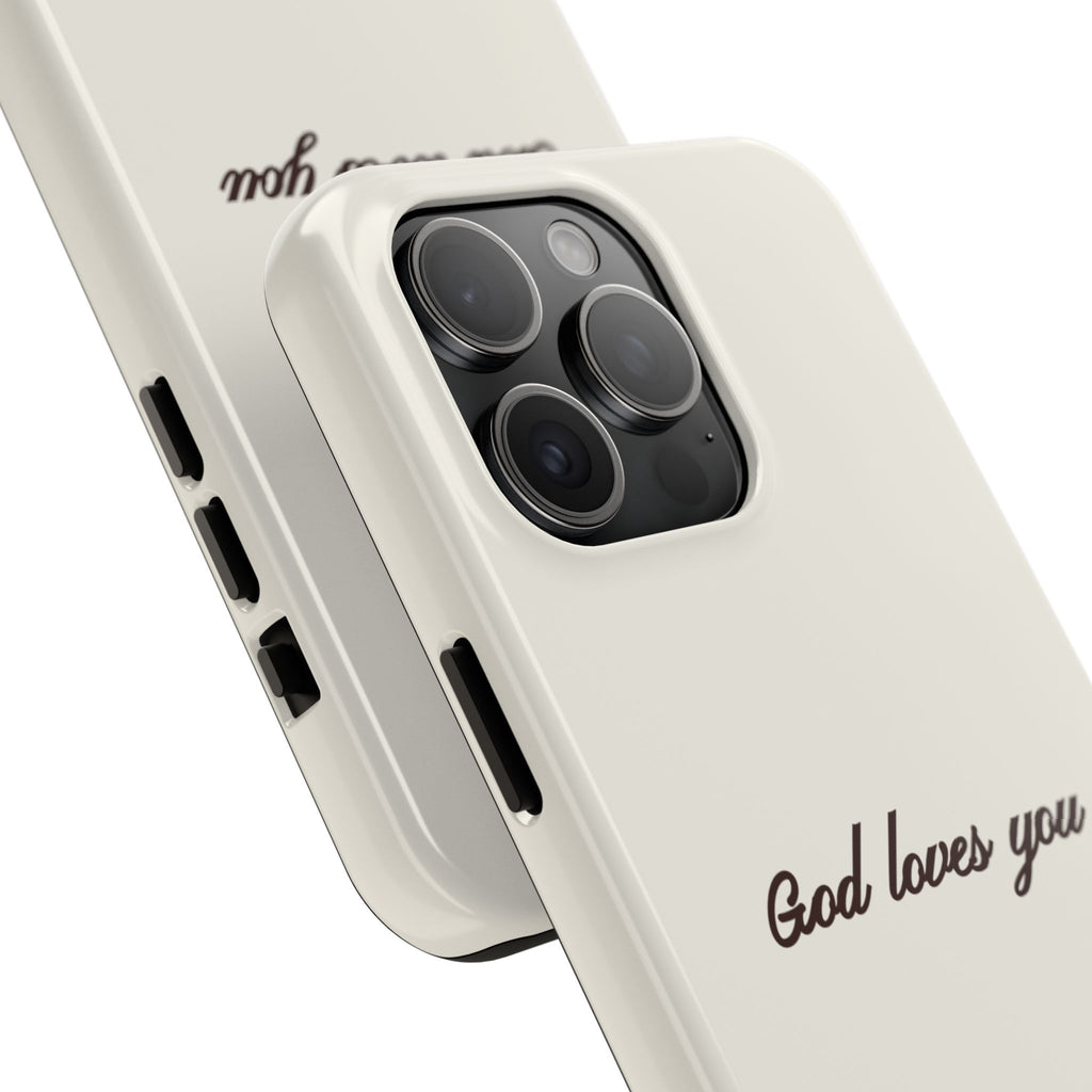 God loves you - creamy brown
