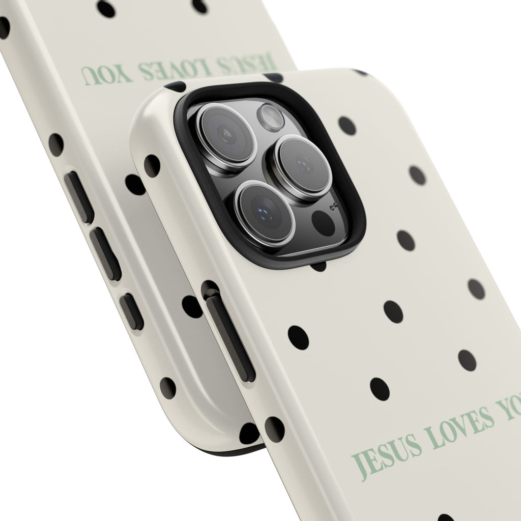 Jesus loves you - poka dots