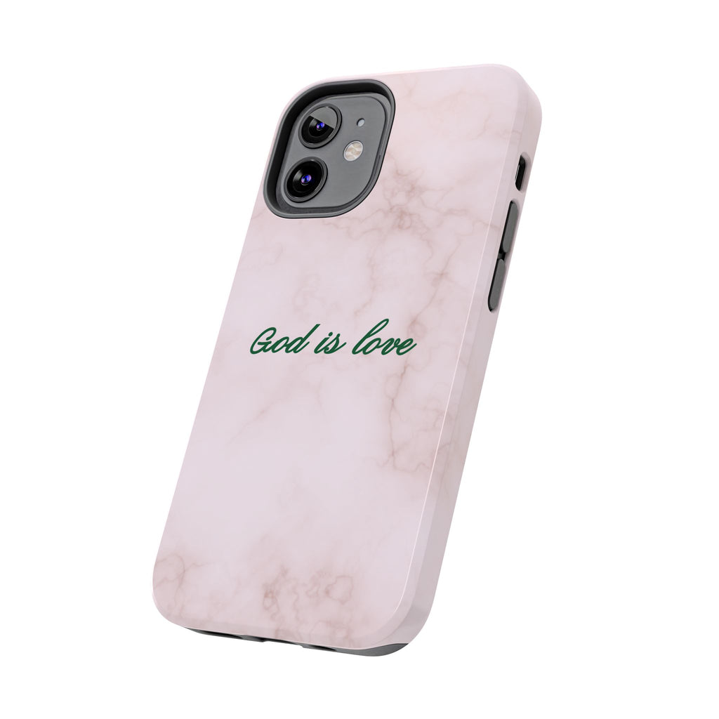 God is love - pink marble