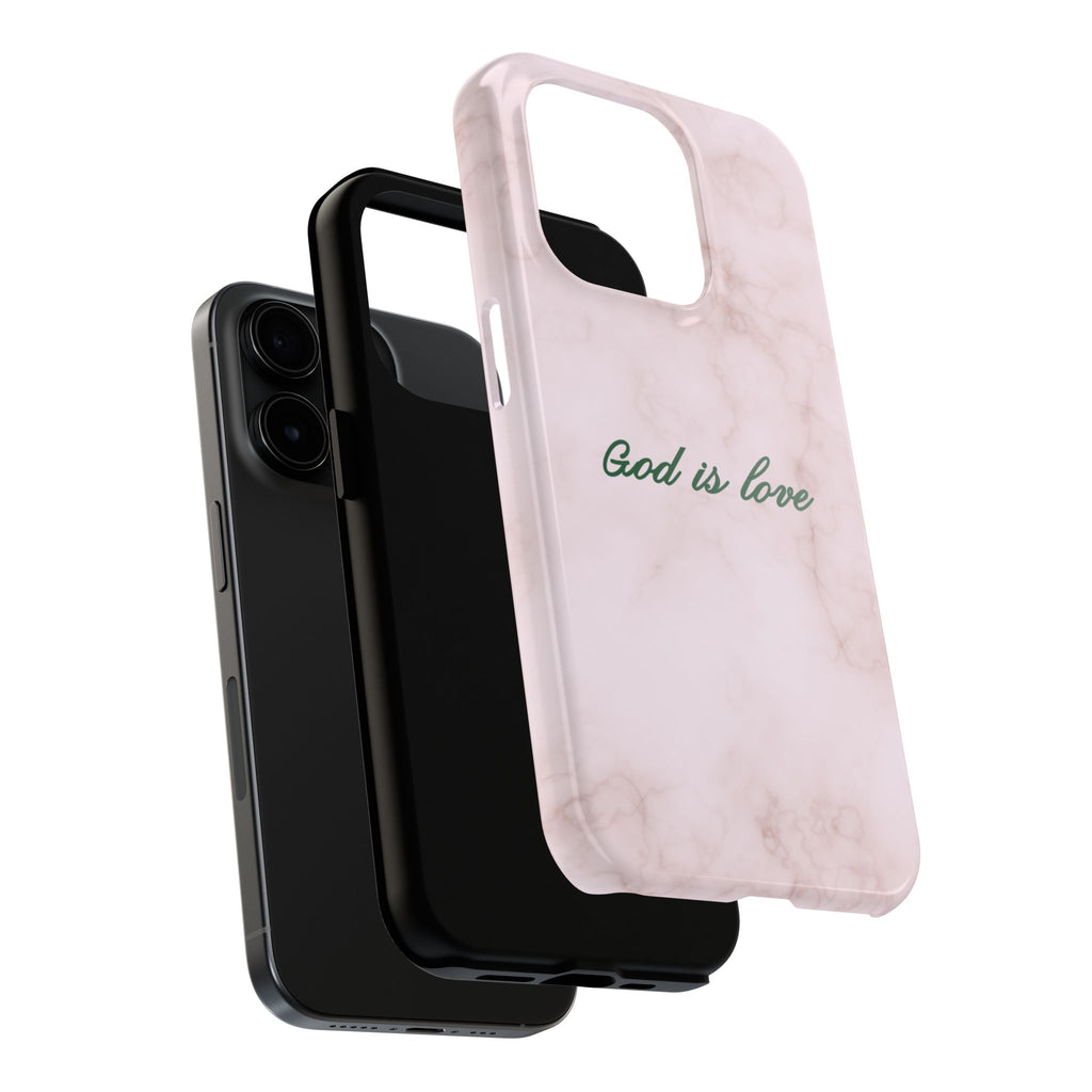 God is love - pink marble