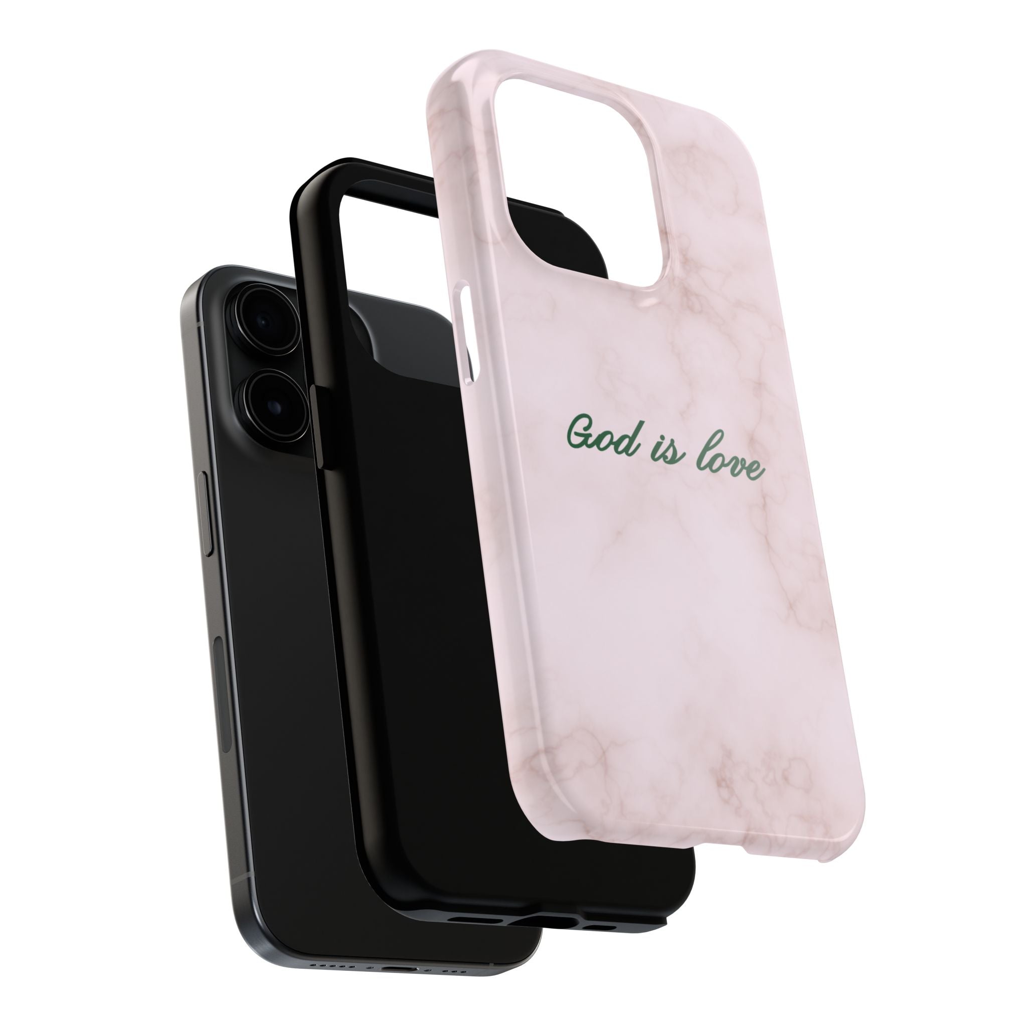 God is love - pink marble