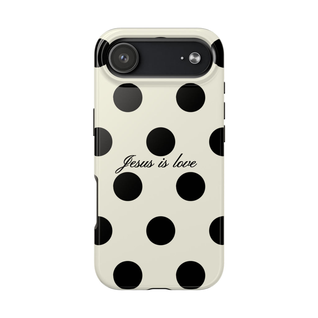Jesus is love - poka dot