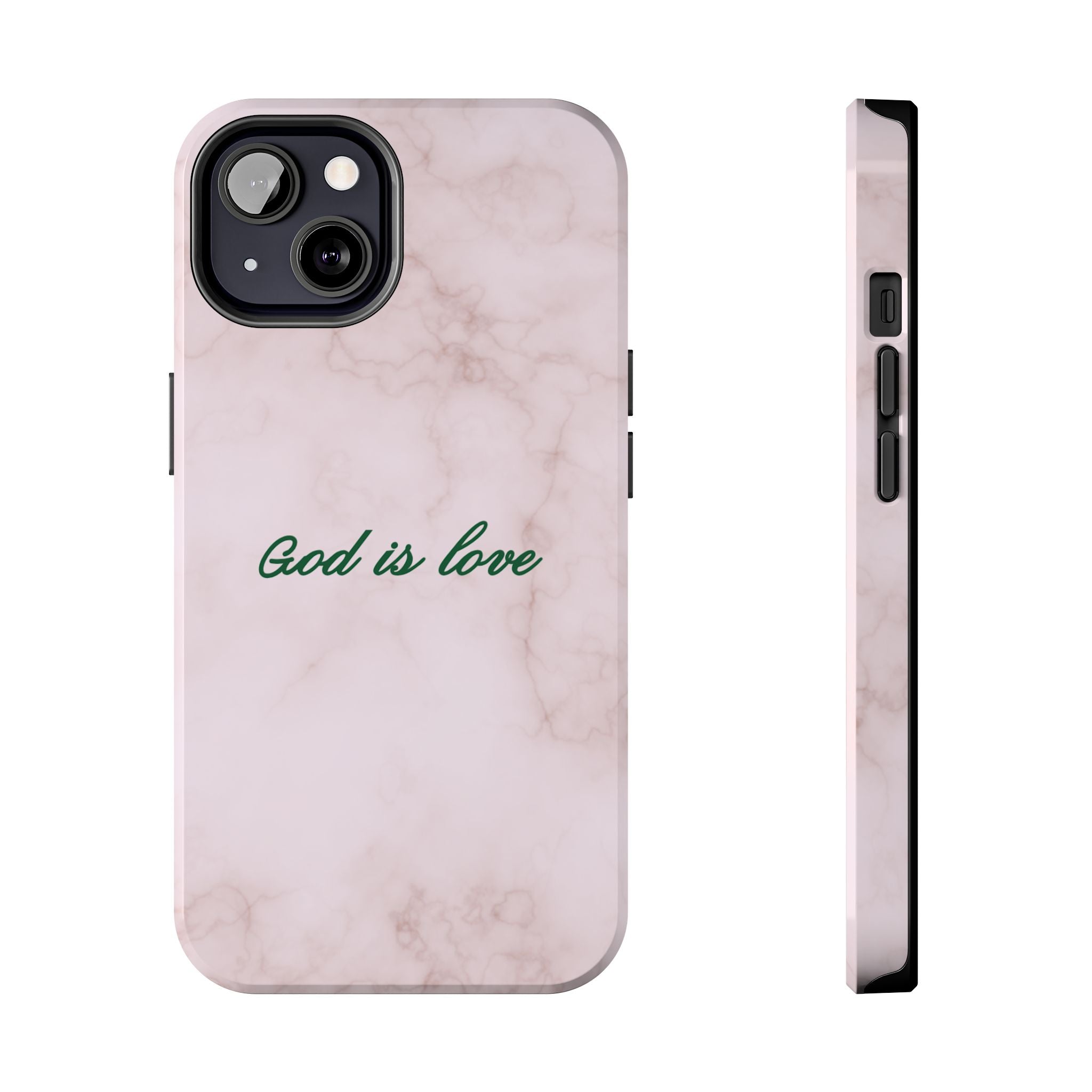 God is love - pink marble