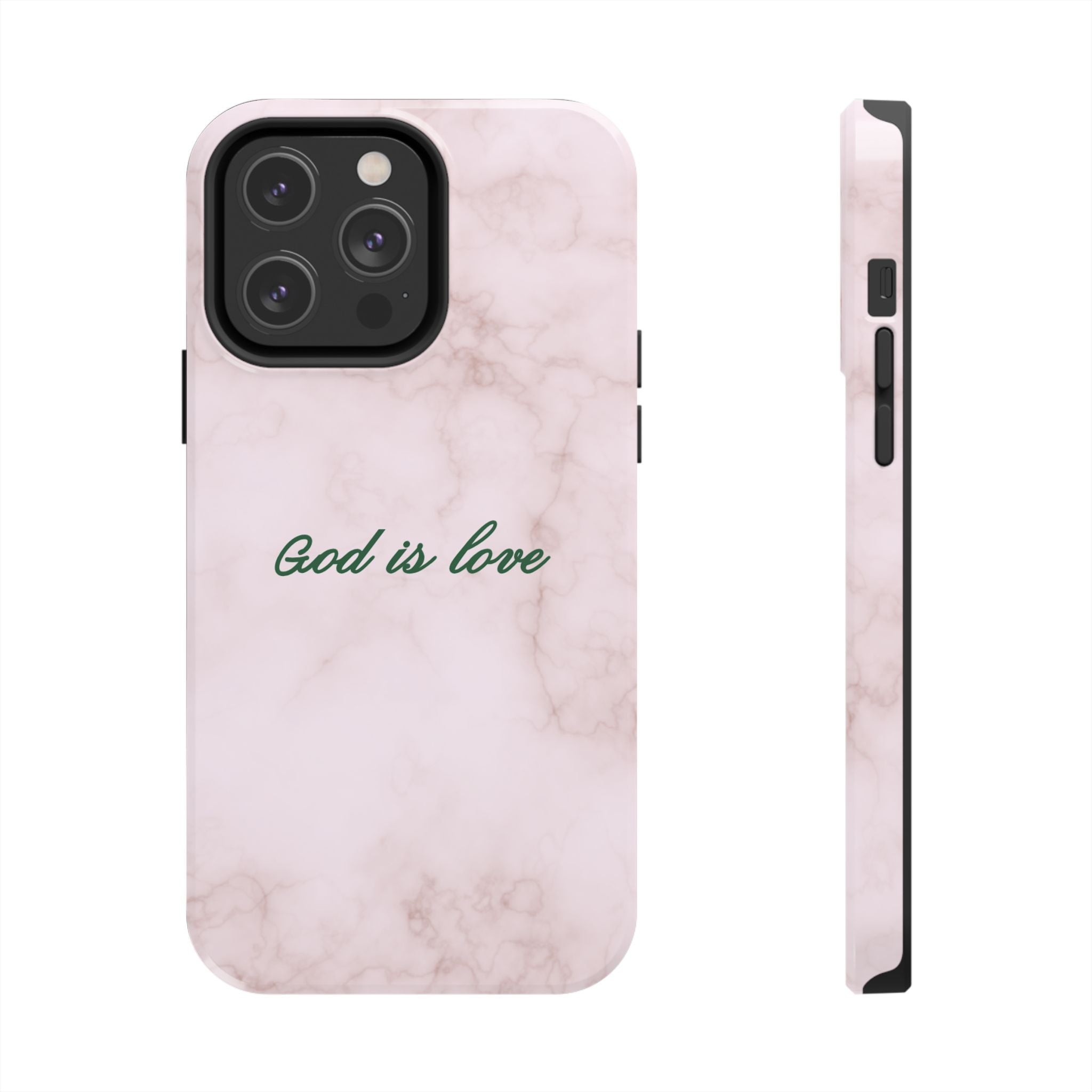 God is love - pink marble
