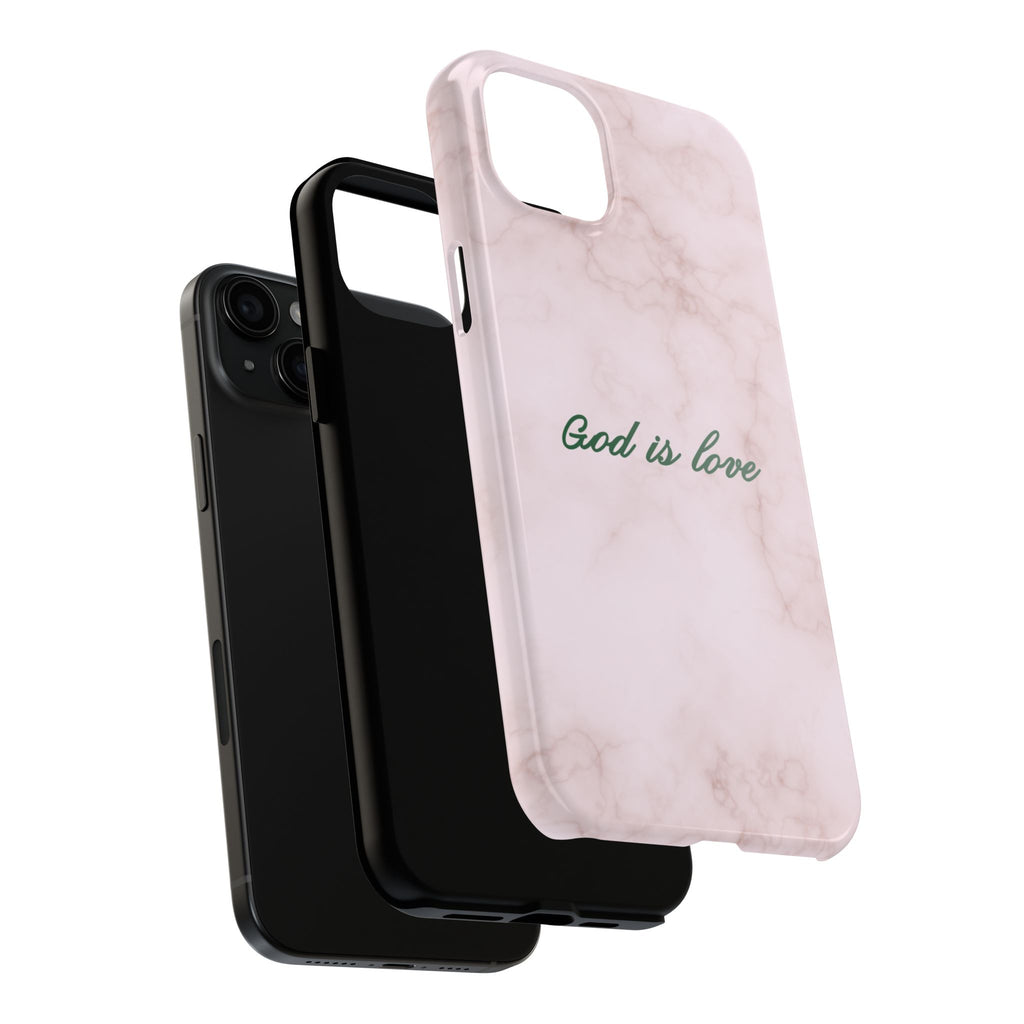 God is love - pink marble