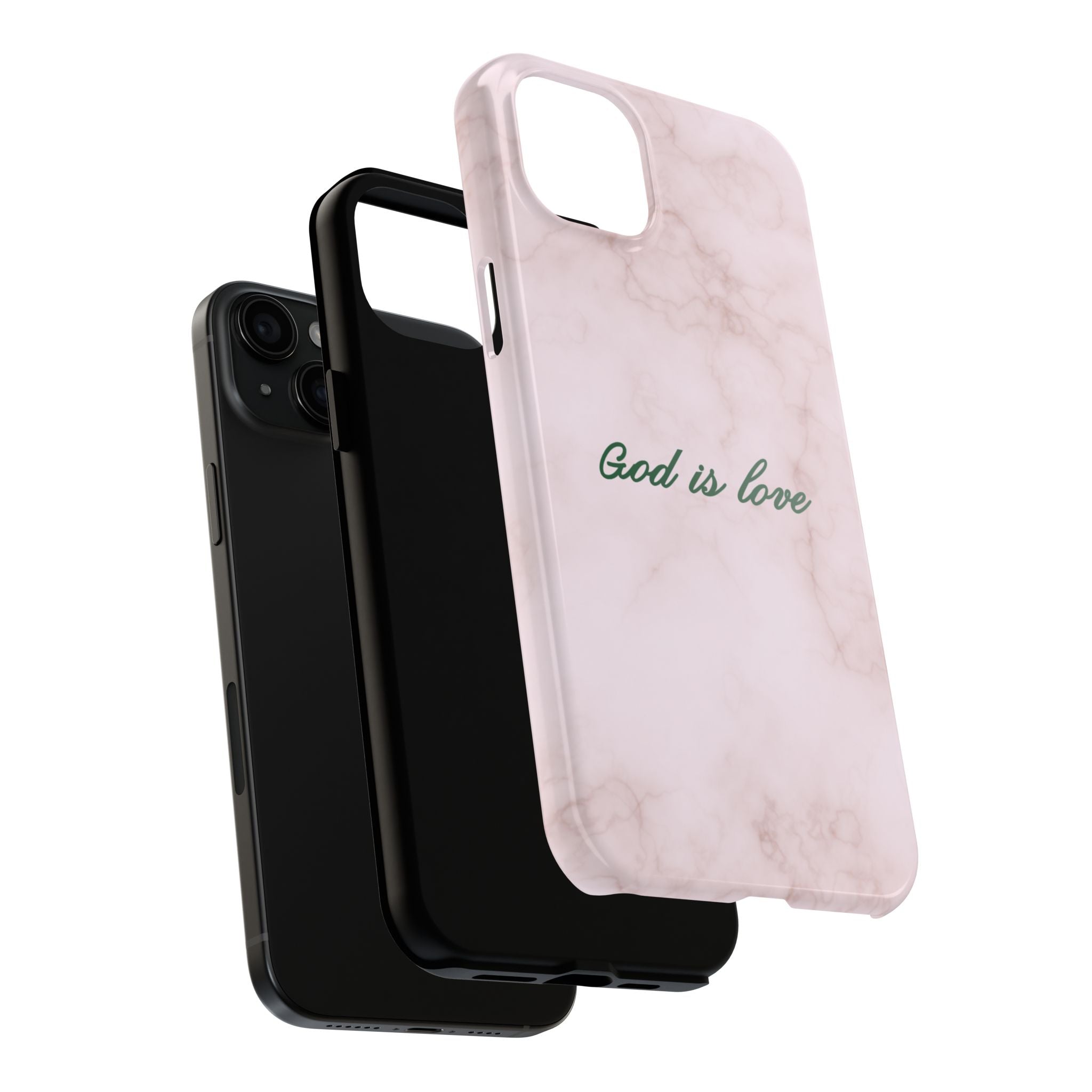 God is love - pink marble