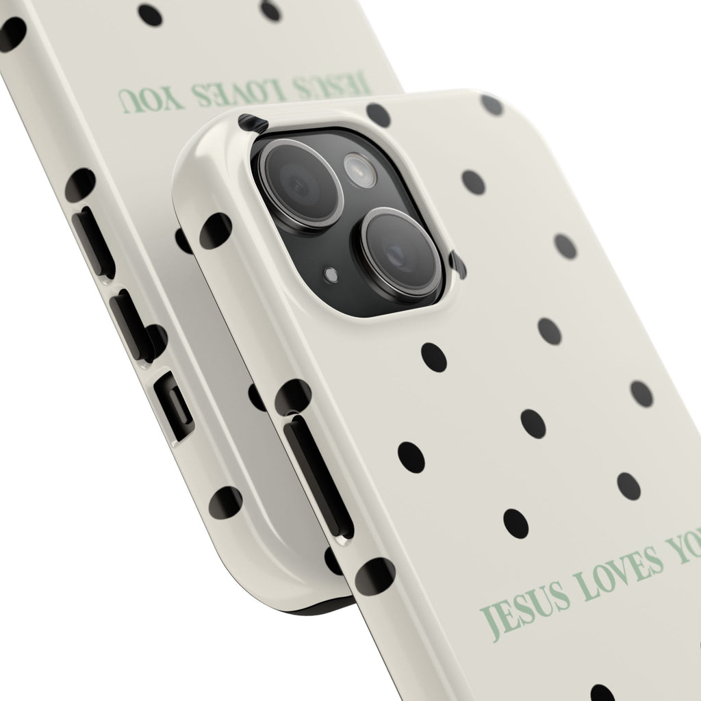 Jesus loves you - poka dots