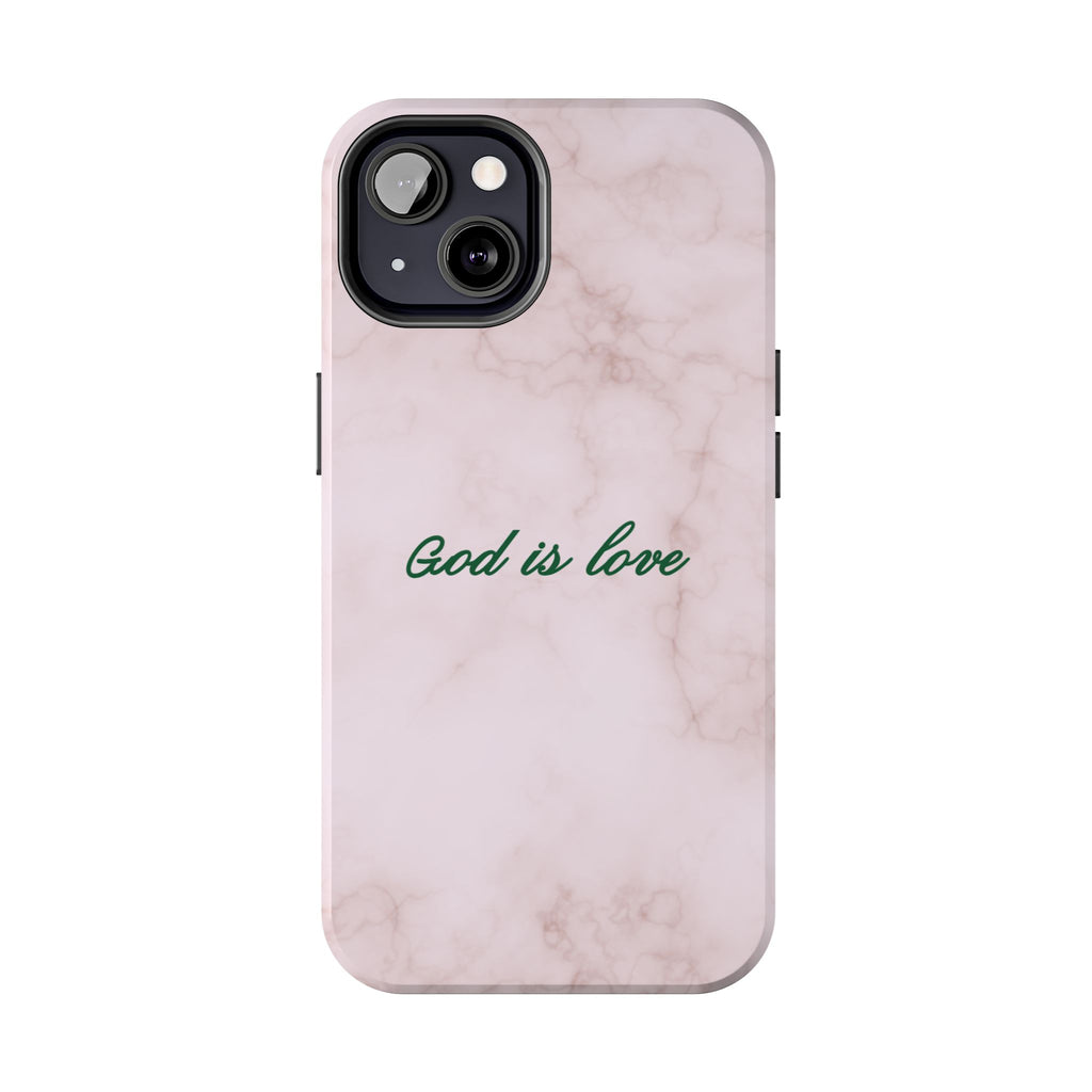 God is love - pink marble