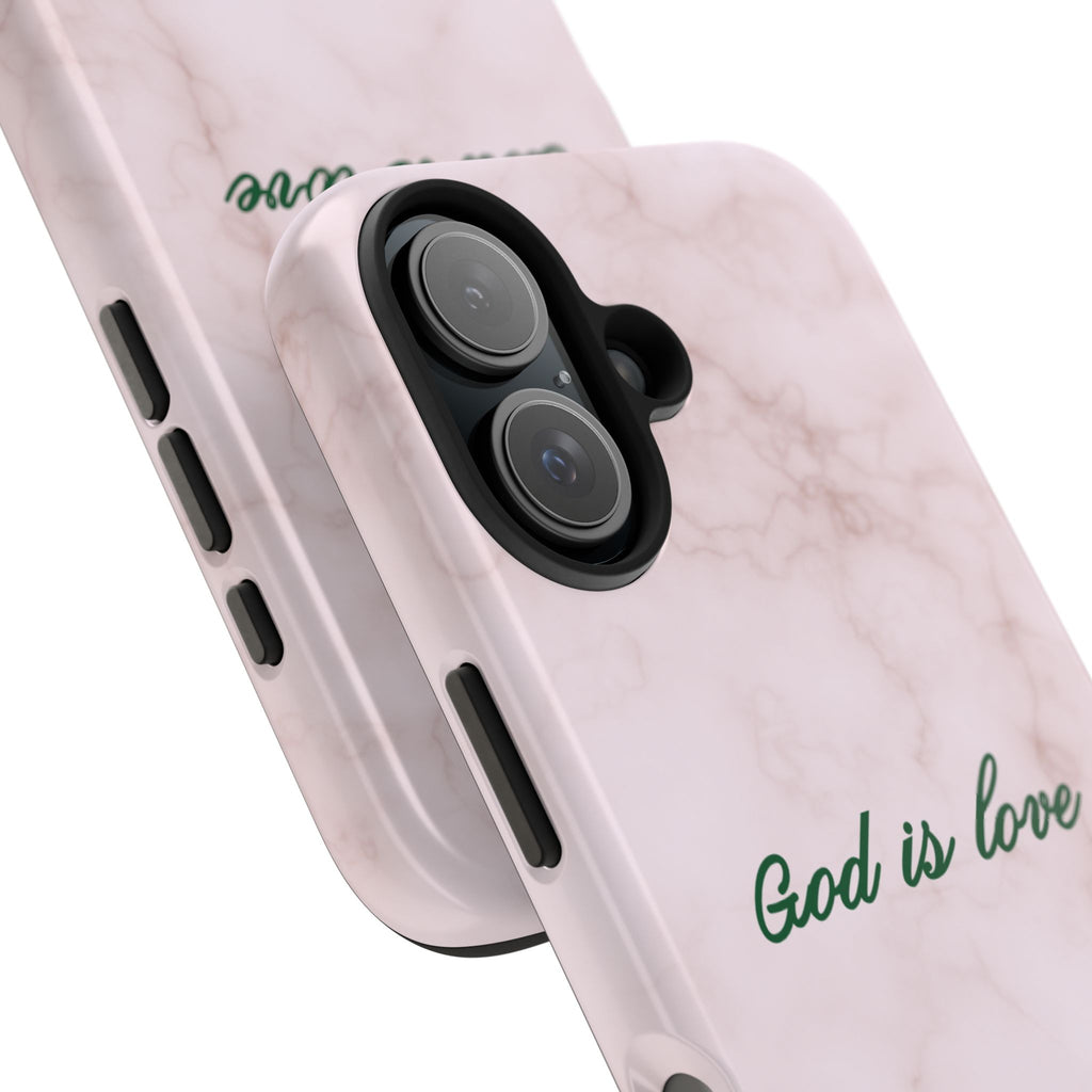 God is love - pink marble