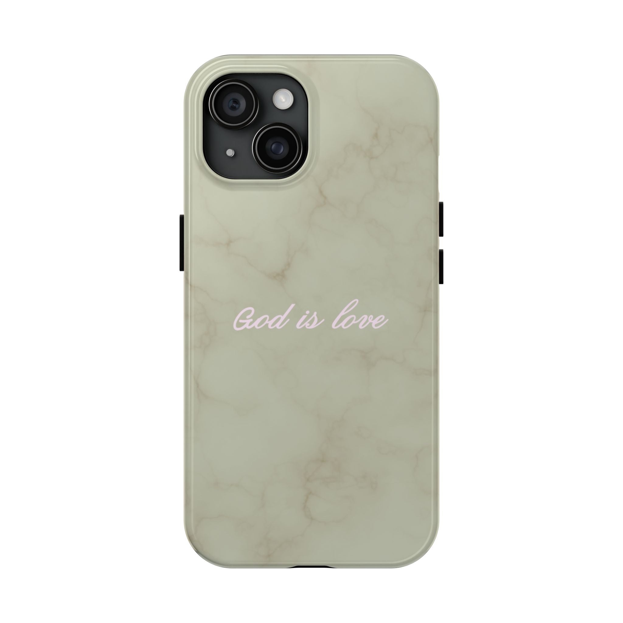 God is love - green marble